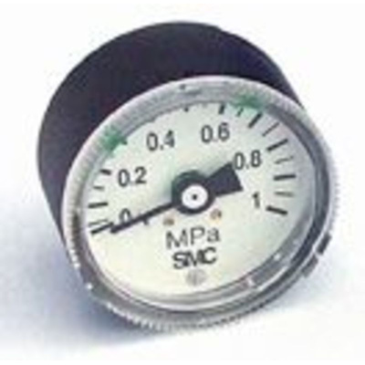 Gauge for vacuum,1/4" port size with pressure range -100 to 0 Kpa and -29.92 to 0 inchHg,M5 &mount.P
