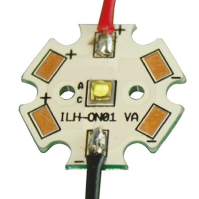 ILS ILH-ON01-RDOR-SC211-WIR200., OSLON 80 1+ PowerStar LED Array, 1 Red-Orange LED