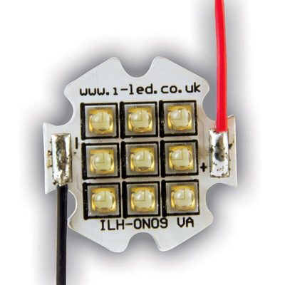 ILS ILH-ON09-FRED-SC211-WIR200., OSLON 80 9+ PowerStar Circular LED Array, 9 Red LED