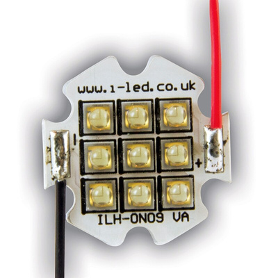 ILS ILH-OW09-FRED-SC211-WIR200., OSLON 150 9+ PowerStar Circular LED Array, 9 Red LED
