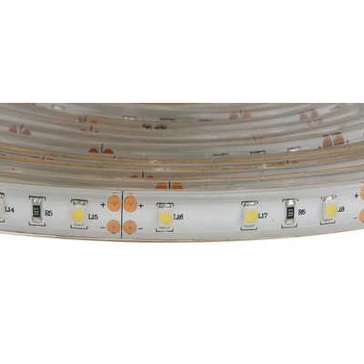 RS PRO 12V White LED Strip Light, 4000 → 4500K Colour Temp, 5m Length