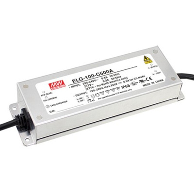 MEAN WELL LED Driver, 24V Output, 100W Output, 4A Output, Constant Current / Constant Voltage Dimmable