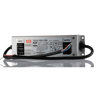 MEAN WELL LED Driver, 12V Output, 120W Output, 10A Output, Constant Current / Constant Voltage Dimmable
