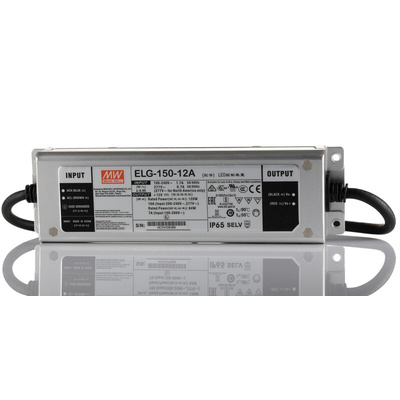 MEAN WELL LED Driver, 12V Output, 120W Output, 10A Output, Constant Current / Constant Voltage Dimmable