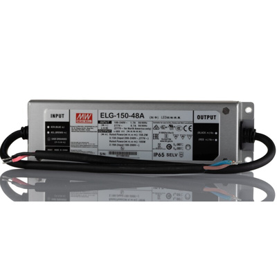 MEAN WELL LED Driver, 48V Output, 150W Output, 3A Output, Constant Current / Constant Voltage Dimmable