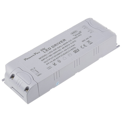 RS PRO LED Driver, 20 → 54V Output, 80W Output, 1050 → 1750mA Output, Constant Current Dimmable