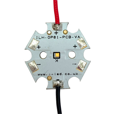 ILS ILH-OP01-UL90-SC221-WIR200., OSLON Pure 1010 1 PowerStar LED Circular Array, 1 Ultra White LED