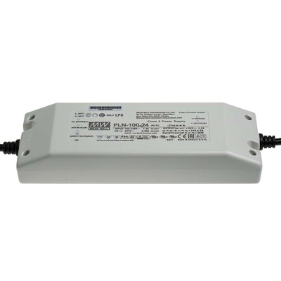 MEAN WELL LED Driver, 24V Output, 96W Output, 4A Output, Constant Voltage
