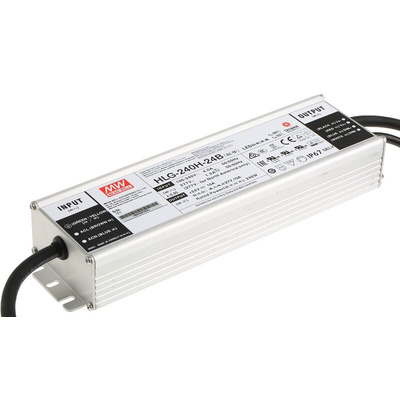 MEAN WELL LED Driver, 24V Output, 240W Output, 10A Output, Constant Voltage Dimmable