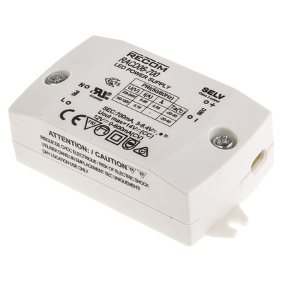 Recom LED Driver, 3 → 12V dc Output, 6W Output, 700mA Output, Constant Current / Constant Voltage