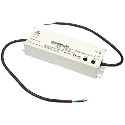 MEAN WELL LED Driver, 12V Output, 60W Output, 5A Output, Constant Voltage Dimmable