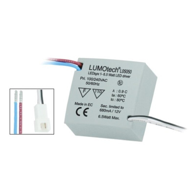 Lumotech LED Driver, 1 → 12V Output, 6.5W Output, 680mA Output, Constant Current