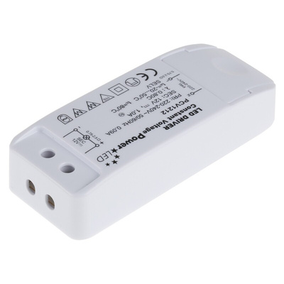PowerLED LED Driver, 12V Output, 12W Output, 0 → 1A Output, Constant Voltage