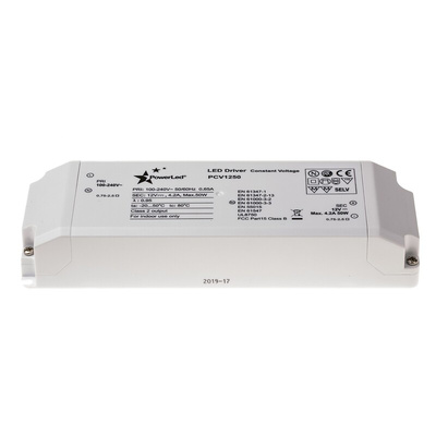 PowerLED LED Driver, 12V Output, 50W Output, 4.2A Output, Constant Voltage