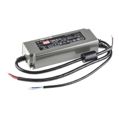 MEAN WELL LED Driver, 24V Output, 90W Output, 3.75A Output, Constant Voltage Dimmable