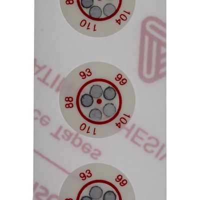 RS PRO Non-Reversible Temperature Sensitive Label, 88°C to 110°C, 5 Levels