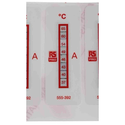 RS PRO Non-Reversible Temperature Sensitive Label, 37°C to 65°C, 8 Levels