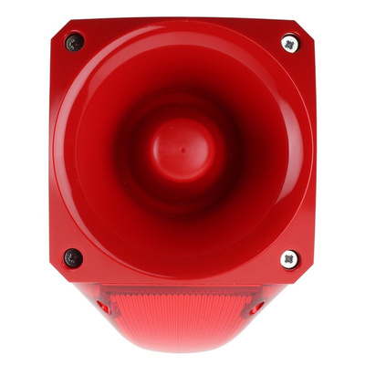 Klaxon PNC Series Red Sounder Beacon, 10 → 60 V dc, IP66, Side Mount, 113dB at 1 Metre