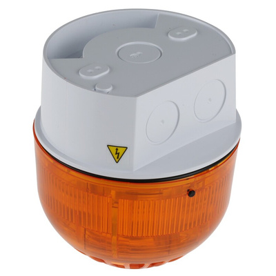 Klaxon Sounder Beacon, 110 → 230 V ac, IP65, Base Mount, 102dB at 1 Metre