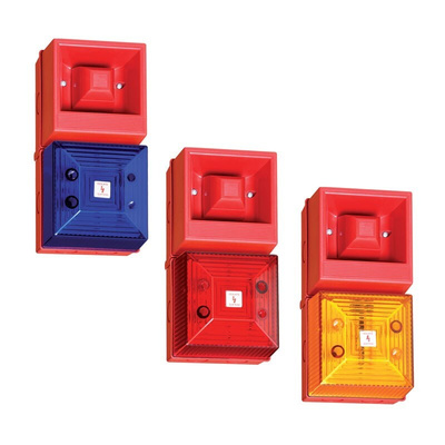 Clifford & Snell YL40 Series Amber Sounder Beacon, 24 V dc, IP65, Fixed Mount, 108dB at 1 Metre