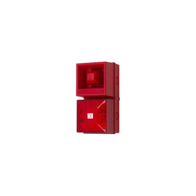 Clifford & Snell YL40 Series Red Sounder Beacon, 115 V ac, IP65, Fixed Mount, 108dB at 1 Metre