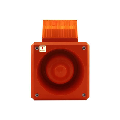 Clifford & Snell YL50 Series Amber Sounder Beacon, 115 V ac, IP66, Fixed Mount, 112dB at 1 Metre