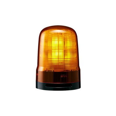 Patlite SF Series Amber Sounder Beacon, 12→24 VDC, IP66, Base Mount