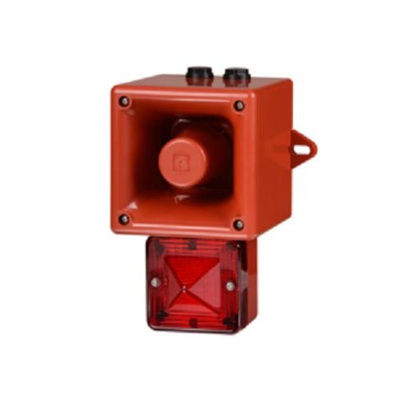 e2s AL105NX Series Red Sounder Beacon, 24 V, IP66, Wall Mount, 113dB at 1 Metre