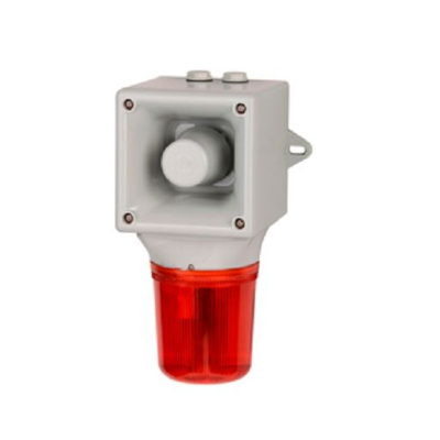 e2s AB105LDA Series Amber, Blue, Clear, Green, Red, Yellow LED Beacon, 24 V, IP65, Wall Mount, 113dB at 1 Metre