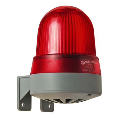 Werma 422 Series Red Buzzer Beacon, 230 V, IP65, Wall Mount, 92dB at 1 Metre