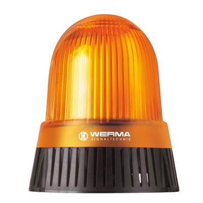 Werma 431 Series Yellow Sounder Beacon, 115 → 230 V, IP65, Base Mount, 98dB at 1 Metre