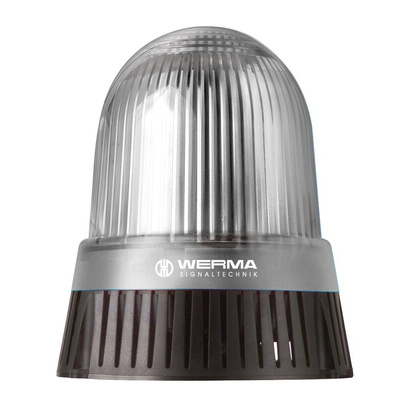 Werma 431 Series Clear Sounder Beacon, 24 V, IP65, Base Mount, 114dB at 1 Metre