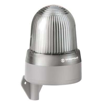 Werma 433 Series Clear Sounder Beacon, 115 → 230 V, IP65, Wall Mount, 98dB at 1 Metre