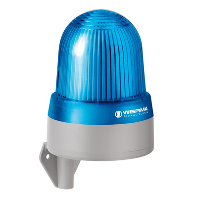 Werma 433 Series Blue Sounder Beacon, 24 V, IP65, Wall Mount, 114dB at 1 Metre