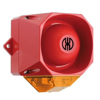 Werma 439 Series Red/Yellow Sounder Beacon, 115 → 230 V, IP65, Wall Mount, 98dB at 1 Metre