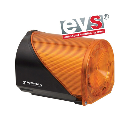 Werma 444 Series Orange Sounder Beacon, 24 V, IP65, Base Mount, Wall Mount, 114dB at 1 Metre
