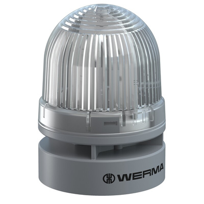 Werma 460 Series Clear Sounder Beacon, 24 V, IP65, Wall Mount, 114dB at 1 Metre