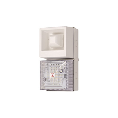 Clifford & Snell YL40 Series Clear Sounder Beacon, 24 V dc, IP65, Base-mounted, 108dB at 1 Metre