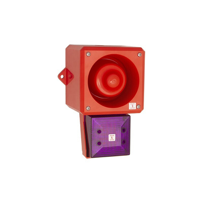 Clifford & Snell YL50 Hi Vis Series Magenta Sounder Beacon, 48 V dc, IP66, Wall or Bulkhead, 112dB at 1 Metre