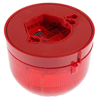 Klaxon Sonos Series Red Sounder Beacon, 17 → 60 V dc, Wall Mount, 106dB at 1 Metre