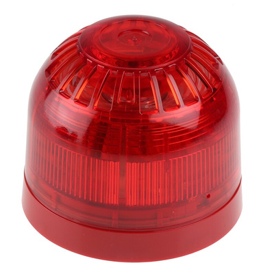 Klaxon Sonos Series Red Sounder Beacon, 17 → 60 V dc, Wall Mount, 106dB at 1 Metre