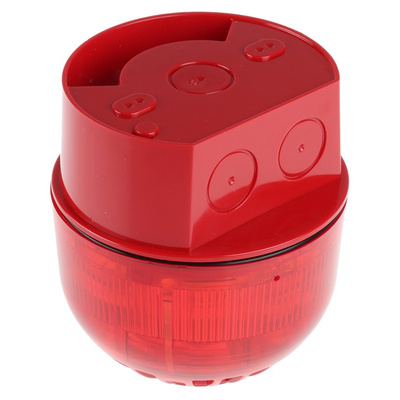 Klaxon Sonos Series Red Sounder Beacon, 17 → 60 V dc, Wall Mount, 106dB at 1 Metre