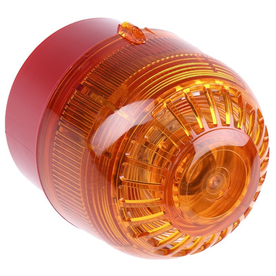 Klaxon Sonos Series Amber Sounder Beacon, 17 → 60 V dc, Wall Mount, 106dB at 1 Metre