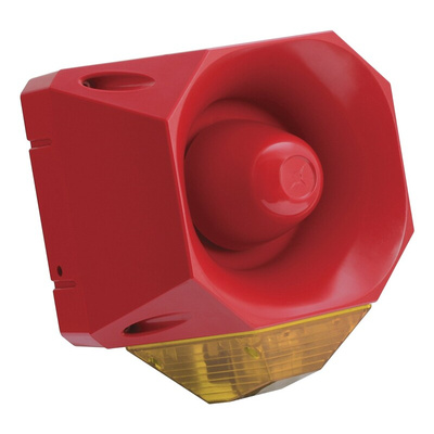 Eaton Series Amber Sounder Beacon, 18 → 30 V dc, IP66, Wall Mount, 110dB at 1 Metre