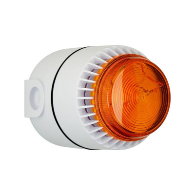 Eaton Series Amber Sounder Beacon, 18 → 24 V dc, IP54, IP65, Wall Mount, 101dB at 1 Metre