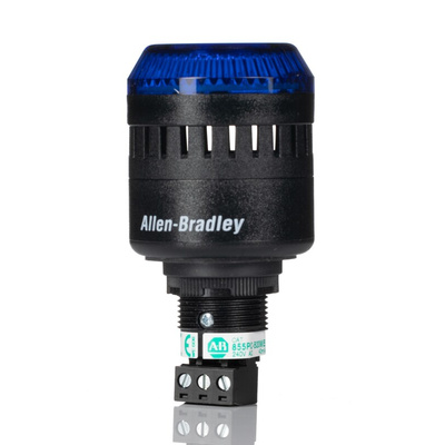 Allen Bradley 855PC Series Blue Sounder Beacon, 240 V ac, Panel Mount, 98dB at 1 Metre