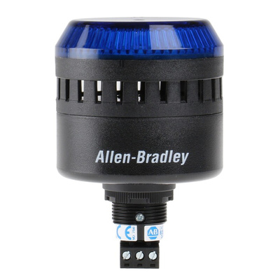 Allen Bradley 855PC Series Blue Sounder Beacon, 24 V ac/dc, Panel Mount, 103dB at 1 Metre