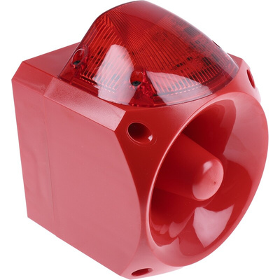 Klaxon Nexus Series Red Sounder Beacon, 10 → 60 V dc, Wall Mount, 105dB at 1 Metre