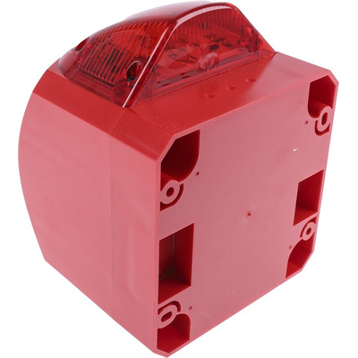 Klaxon Nexus Series Red Sounder Beacon, 10 → 60 V dc, Wall Mount, 105dB at 1 Metre