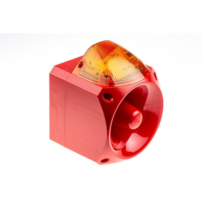 Klaxon Nexus Series Amber Sounder Beacon, 10 → 60 V dc, Wall Mount, 105dB at 1 Metre